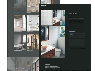 Absolute: Bathroom, Flooring & Marble blacktheme dark dark mode design website website design
