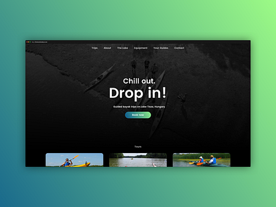 Kayak Trips Landing Page 003 adventures dailyui dailyui 003 kayak kayaking landing page travel ui ux