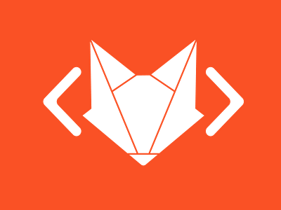 Redfox logo - solid version code dev developer fox illustrator logo logodesign orange software