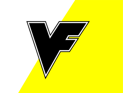 monogram-VF dribbbleweeklywarmup fun logo logo design logodesign monogram monogram logo type vector yellow