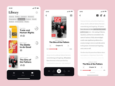Book App app application design inspiration interface minimal mobile app product design ui user interface user interface design ux