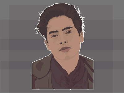 vector art (Cole Sprouse) design illustration vector vector art vector artwork