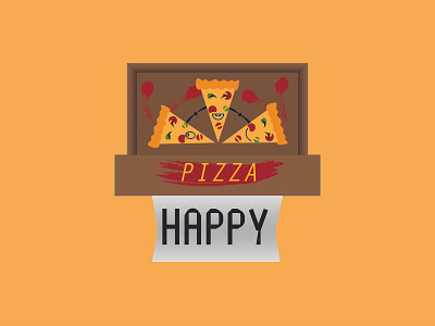 Pizza Happy design designlogo illustration logo pizza logo restaurant logo