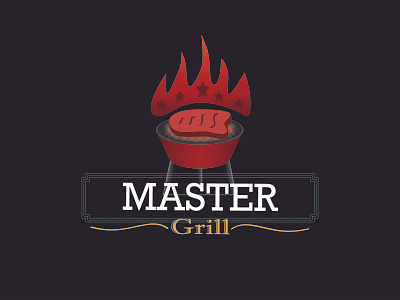 grill logo beef delicious design designlogo food foodlogo grill grilled illustration logo restaurant restaurantlogo