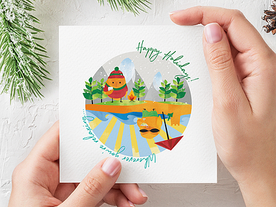 Wherever You're Relaxing branding card christmas card design graphic design holiday card illustration print typography