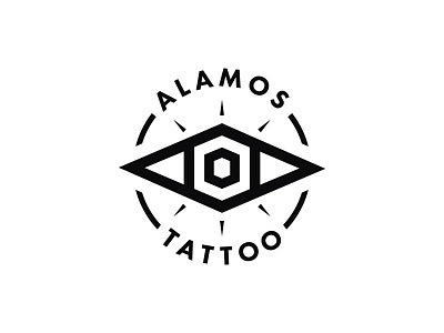 Alamos Logo branding circular clean futura tattoo