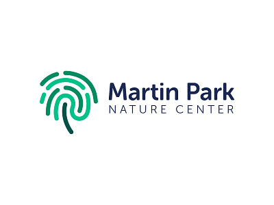 Martin Park Nature Center Logo branding design fingerprint icon idenity identity branding illustrator logo logo lockup logos mark playful logo tree vector