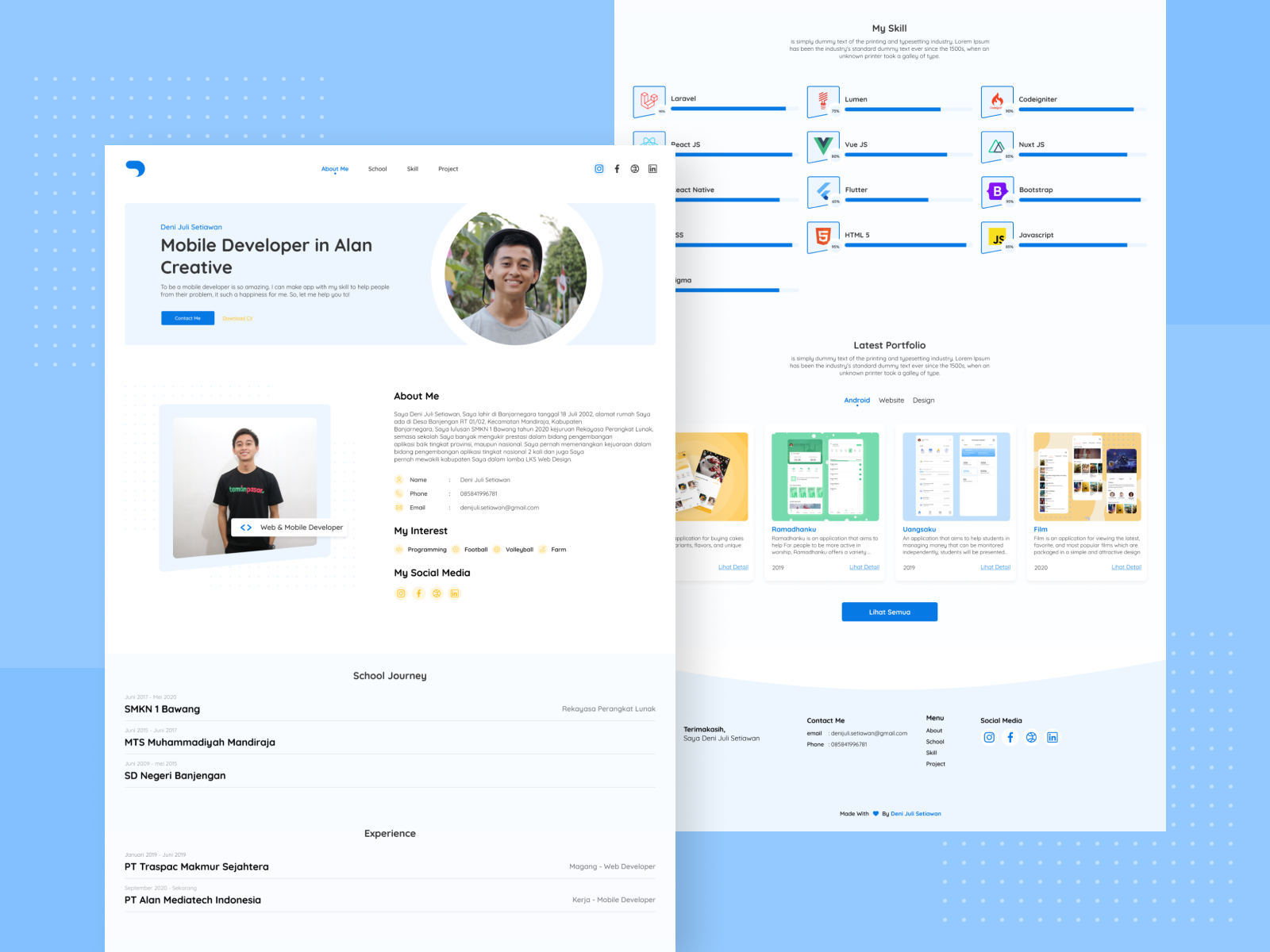 Portfolio Website by Deni Juli Setiawan on Dribbble