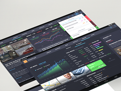 iStockTrack for Android android app application banking data design financial flat interface looi ui ux