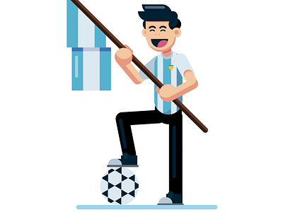 Soccer Boy 01 art boy design digitalart flatdesign football graphicdesign illustration mundial people soccer vector