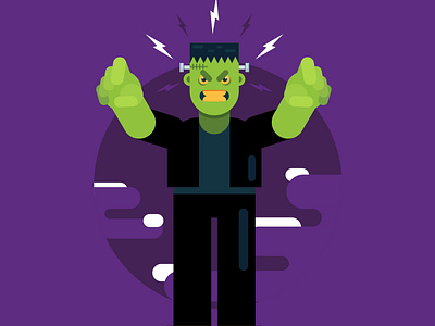 Halloween Frankie art design digitalart evil flatdesign frankenstein graphicdesign halloween horror movie illustration vector