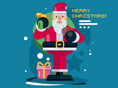 Santa Claus art design digitalart flatdesign graphicdesign happyholidays happynewyear illustration merrychristmas santaclaus vector