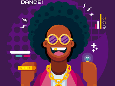 Disco Dance afro art dance design digitalart disco flatdesign graphicdesign illustration music people vector