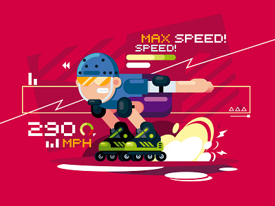 Fast Skater 01 art design digitalart fast flatdesign graphicdesign illustration people skater speed sport vector