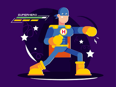 Superhero art cartoon cartoonist characterdesign design digitalart flatcolors flatdesign graphicdesign hero illustration superhero vector