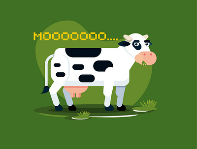 flat cows animals art cartoon cartoonist characterart characterdesign cow design digitalart flatdesign graphicdesign illustration vector