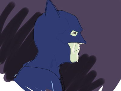 Batman on iPad batman brushes illustration ipad