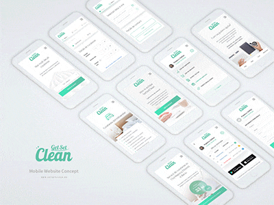 Get Set Clean Mobile Concept booking process cleaning design flow mobile ui user dashboard ux webdesign