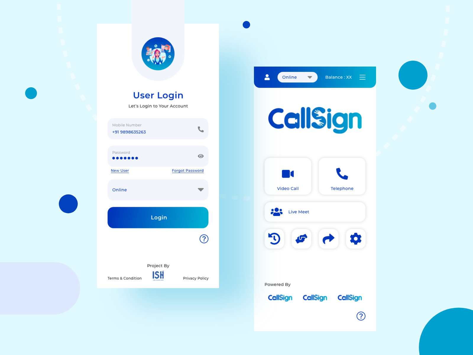 Call Sign App UI Design by Kinjal Makadiya on Dribbble