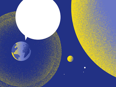 World's translation layer, Unbabel earth illustration language planet space world