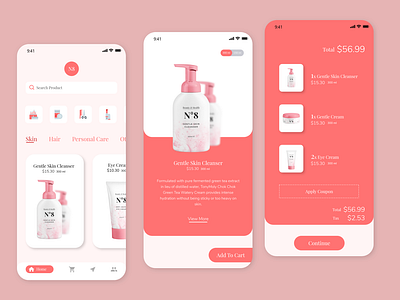E-commerce beauty app