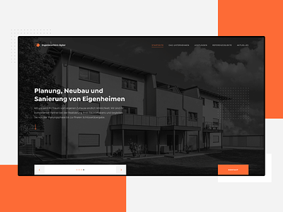 Ingenieurbüro Apler - Landing Page architect architectural architecture building clean construction construction plan engineering engineers family firm german germany homepage house landing page minimal minimalistic properties real estate