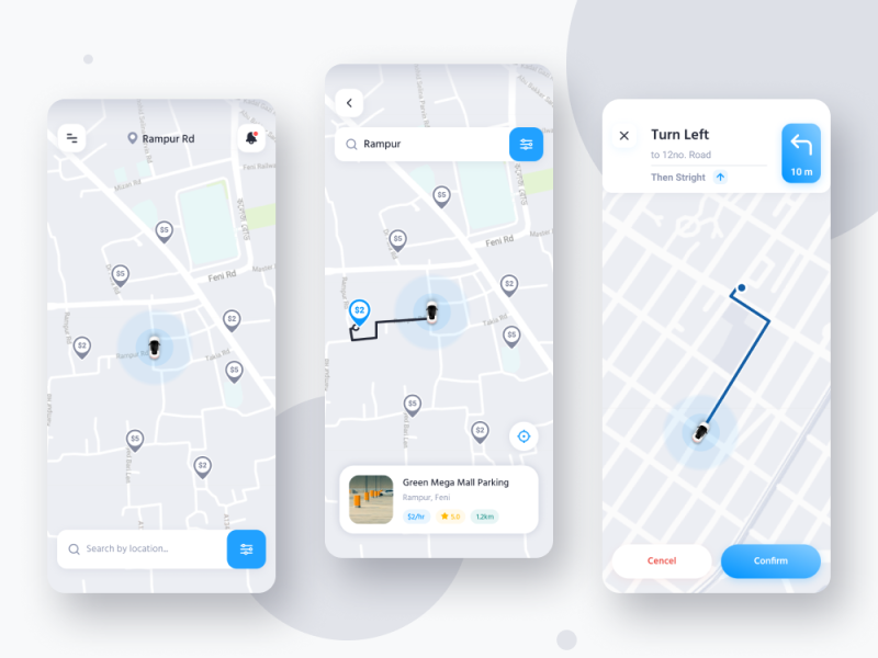 Parking App UI design by Golam Kibria on Dribbble