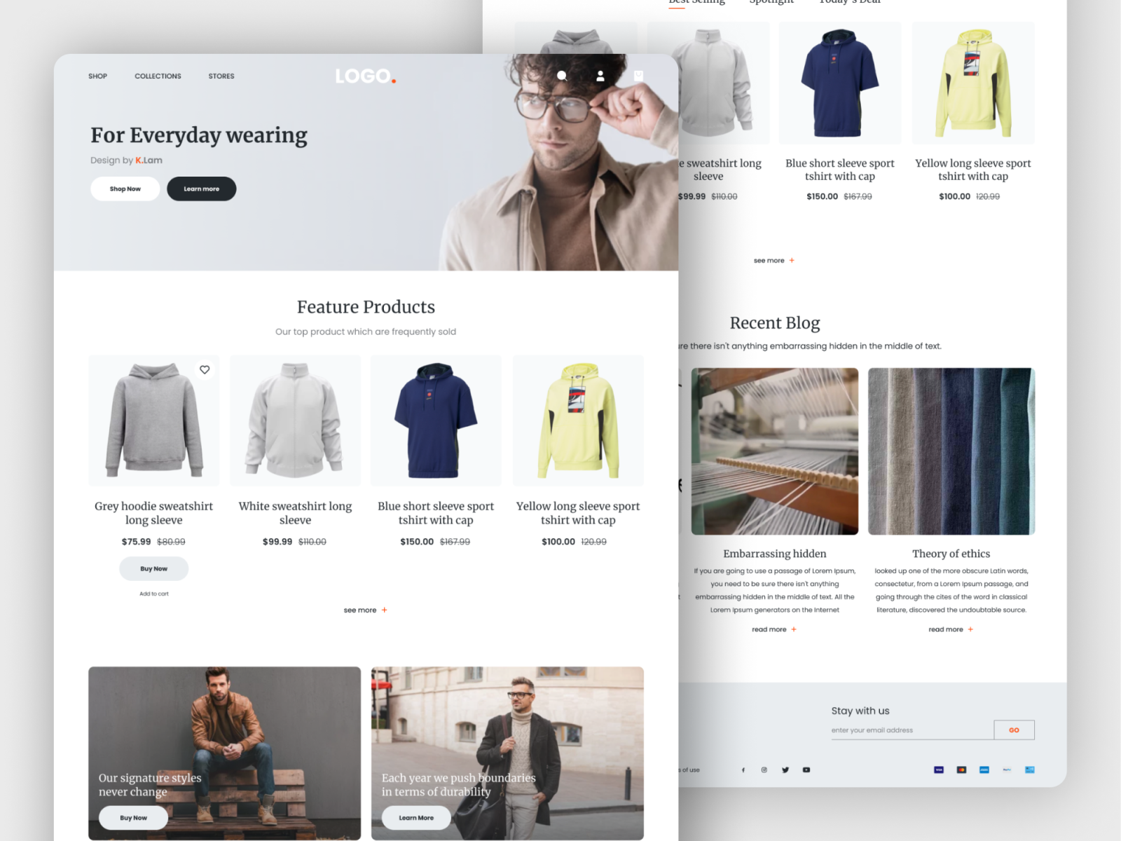 Ecommerce Landing page by GOLAM KIBRIA on Dribbble