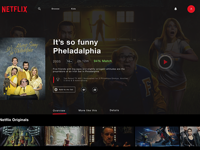 Netflix- learning curve app design netflix ui