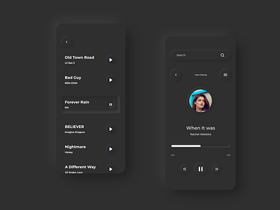 Music player - Neomorphic UI by Kit Jay on Dribbble