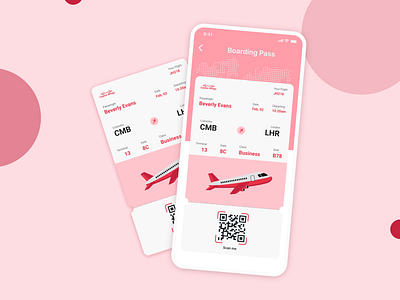 Boarding pass 2022dailyui myui2022 air ticket boarding pass electronic boarding pass flight flight ticket ios mobile ui myui2022 qr scan qr ticket travel ui ui challange