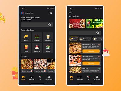 Food App dailyuichallenge dailyuichallenge2022 delivery food food app list map mobile ui myui2022 pizza ui