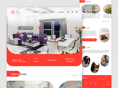 Furniture Store Web UI dailyuichallange furniture lookbook shop ui web web design website
