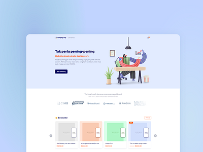 Salepage landing page 3d branding design gradient illustration landing page logo typography ui vector