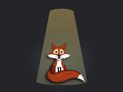 Fox On The Spotlight illustration vector
