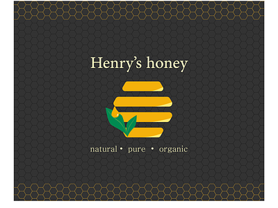 Henry's Honey design illustration logo typography vector