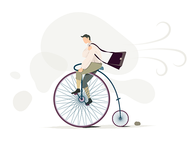 penny-farthing bicycle bicycle cycling flat design illustration man penny farthing vector wheels