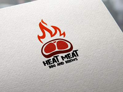 HEAT MEAT Logo bar bbq brand brand design brand identity branding branding and identity branding design design graphicdesign logo mockup restaurant