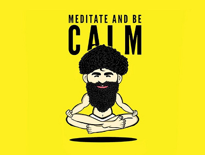 Meditate And Be Calm be calm calm character creative design design for calm illustraion illustration meditate vector