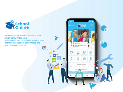 School Online - Home Screen Design