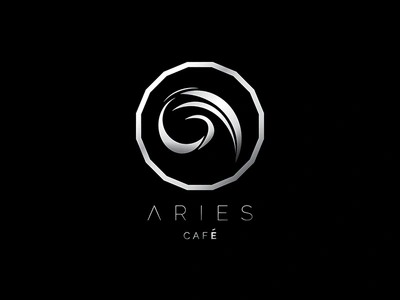 ARIES CAFÉ branding design icon illustration logo vector