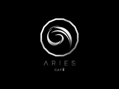 ARIES CAFÉ branding design icon illustration logo vector