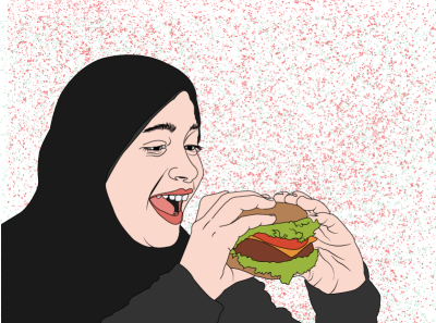 Burger is life. illustration vector