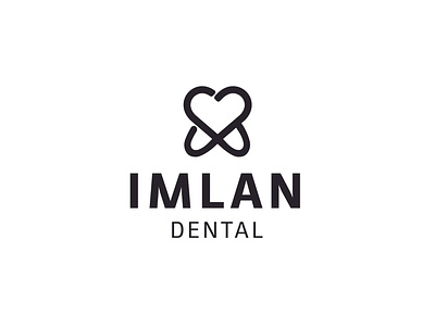 Imlan Dental dental care dental logo design illustration illustrator logo minimal minimalist logo vector