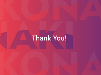 Konaki - thank you.