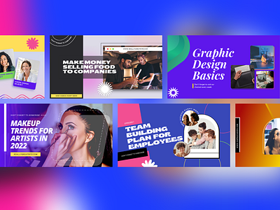 Modern and Minimalist YouTube Thumbnail Design Set