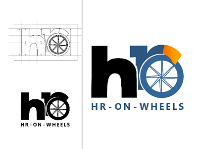 HR-on-Wheels branding logo design typography