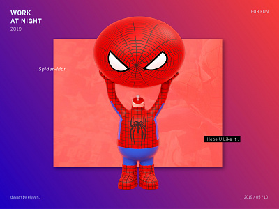 Spider Man 3d cartoon cinema 4d design illustration