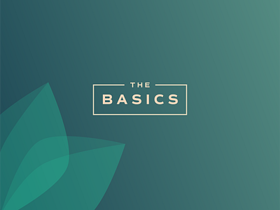 The Basics | Grocery Store Brand branding gradient green leaves logo