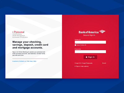 Sign-in Page bank dailyui finance red redesign signin ui